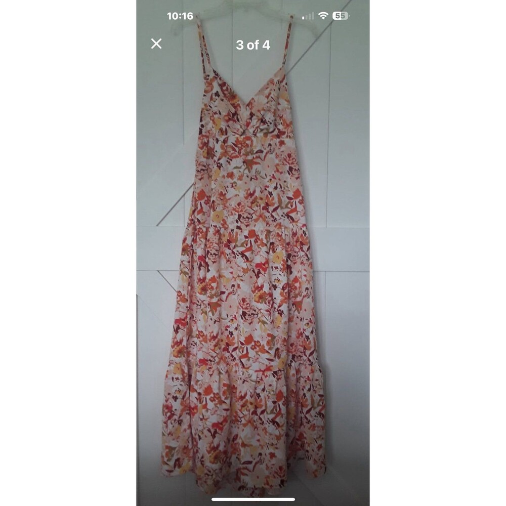 Maxi Floral dress with tie back! Medium NWOT